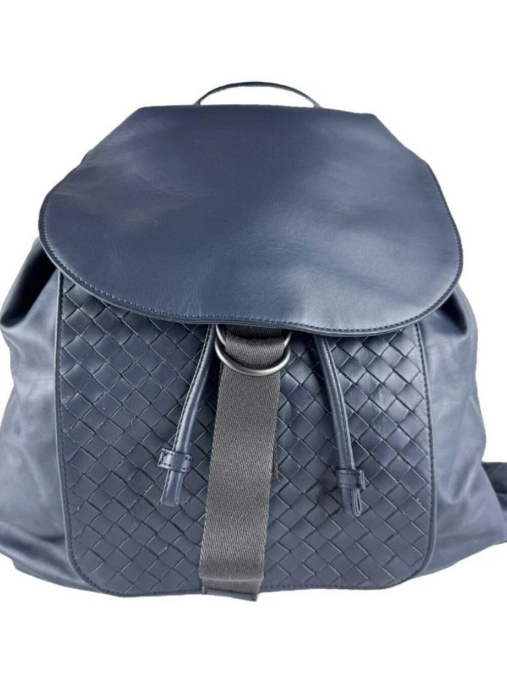 BOTTEGAVENETA Intrecciato Backpack Navy Leather -